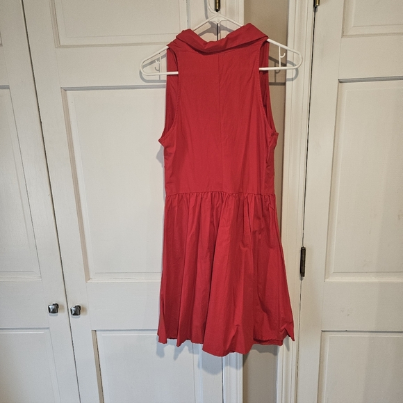 Sleeveless Red Button-Up Dress - Picture 2 of 2